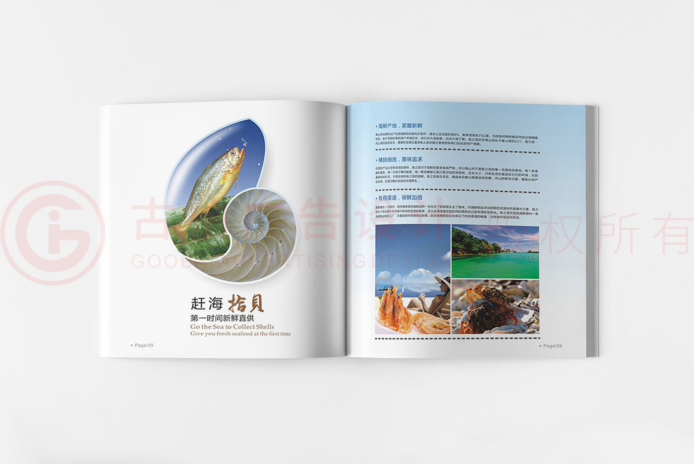 水產海鮮畫冊設計,水產畫冊設計公司,食品畫冊設計公司